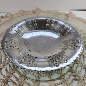 Vintage Rogers Evangeline Silver Plated Dish Scalloped Edge Trinket/Candy Dish
